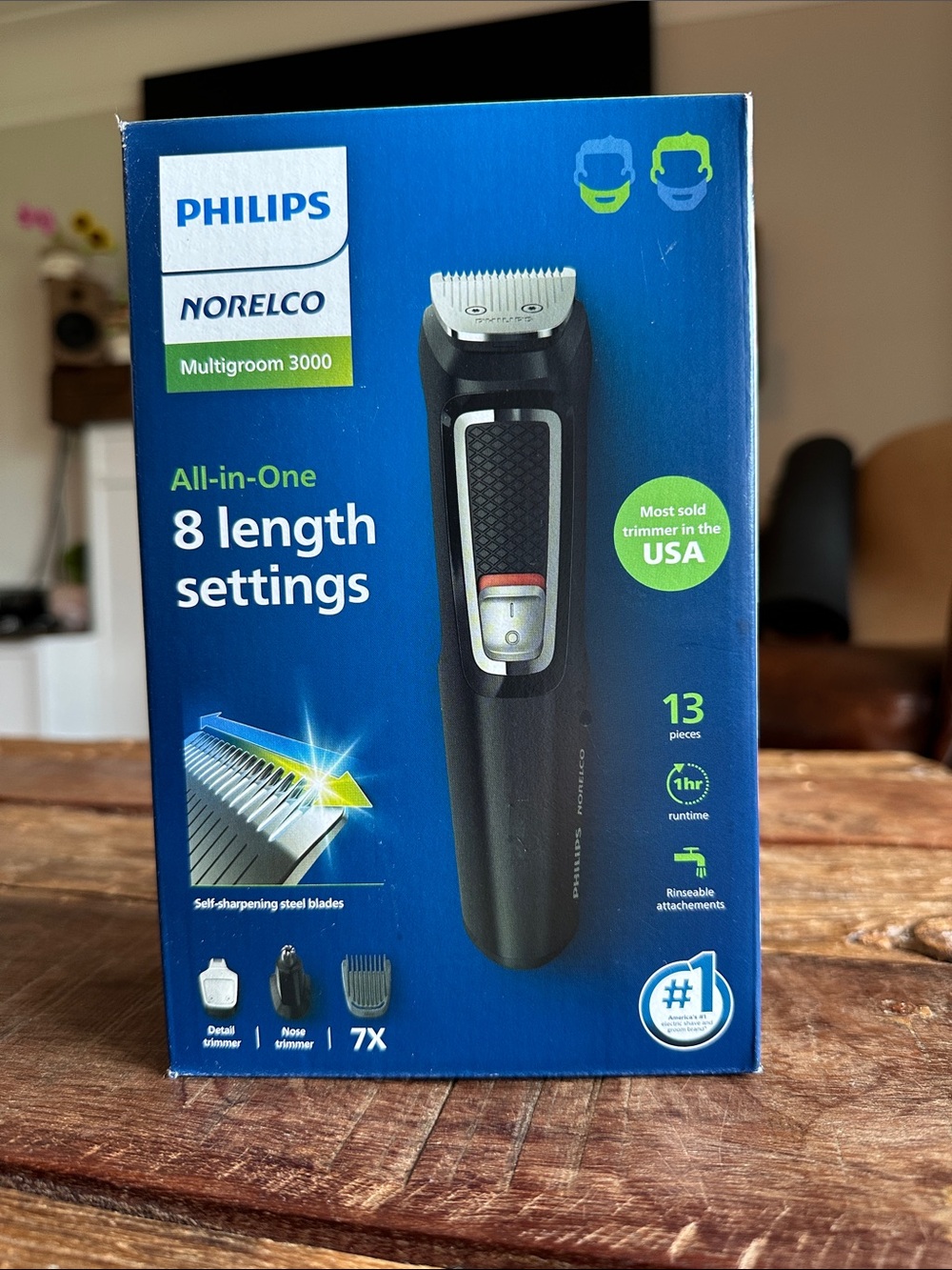 Philips Multigroom 3000 Black and Blue All-in-One Trimmer